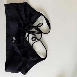 ALO Yoga Black Strappy Bra